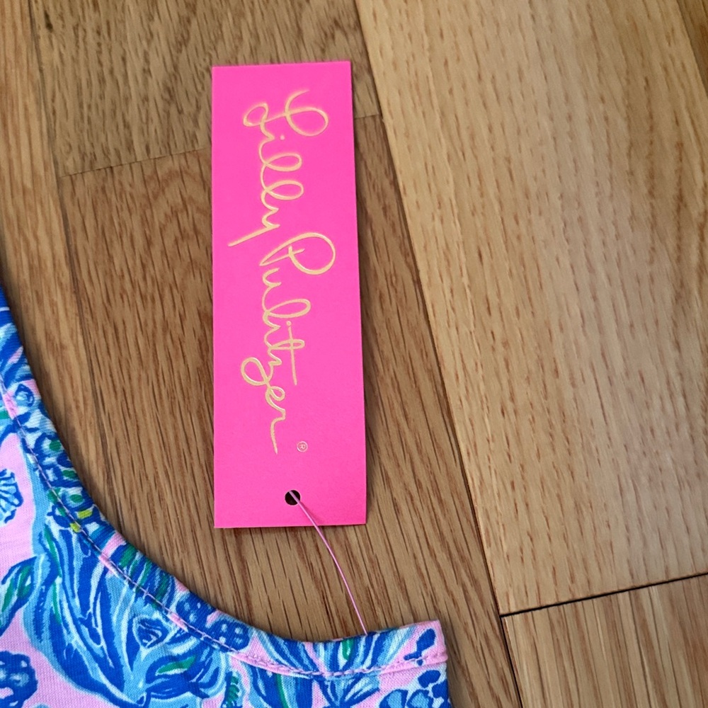 NWT Lilly Pulitzer Lela Henley Tank Pastel Mermaid Patterned Dress - Picture 4 of 6